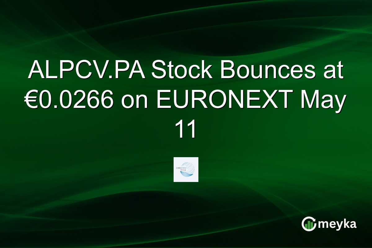 ALPCV.PA Stock Bounces at €0.0266 on EURONEXT May 11