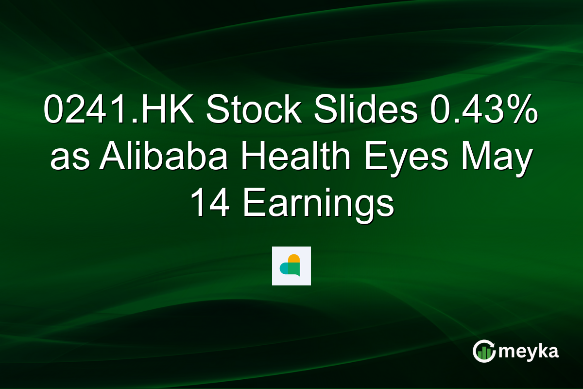 0241.HK Stock Slides 0.43% as Alibaba Health Eyes May 14 Earnings