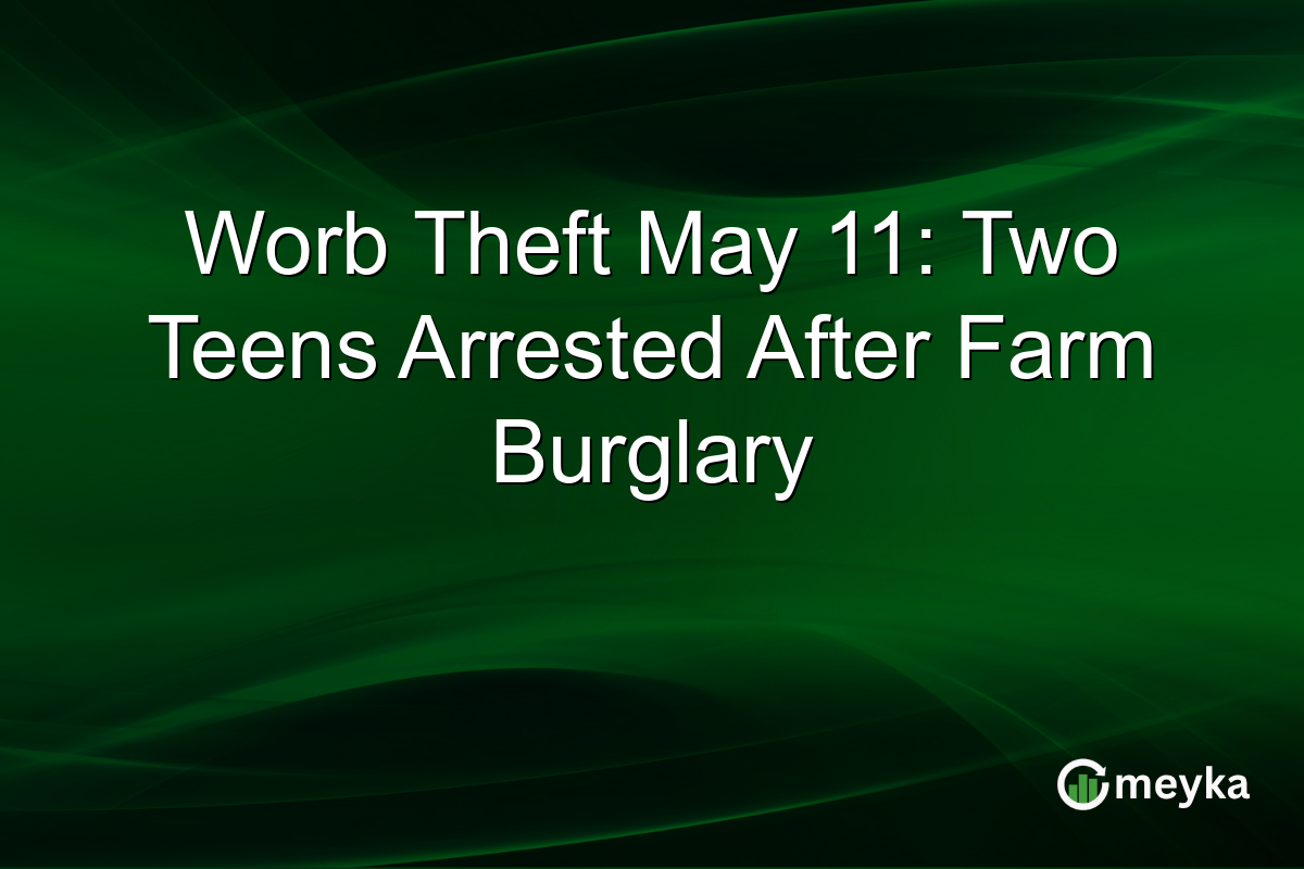 Worb Theft May 11: Two Teens Arrested After Farm Burglary