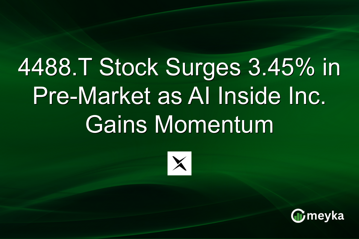 4488.T Stock Surges 3.45% in Pre-Market as AI Inside Inc. Gains Momentum