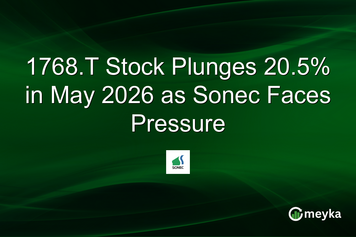 1768.T Stock Plunges 20.5% in May 2026 as Sonec Faces Pressure