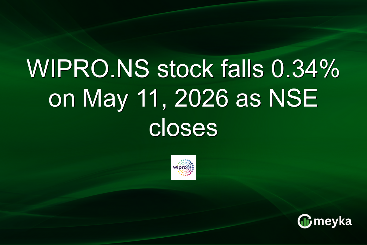 WIPRO.NS stock falls 0.34% on May 11, 2026 as NSE closes