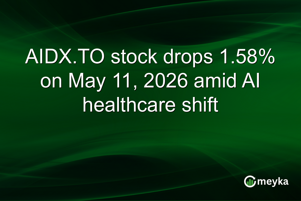 AIDX.TO stock drops 1.58% on May 11, 2026 amid AI healthcare shift