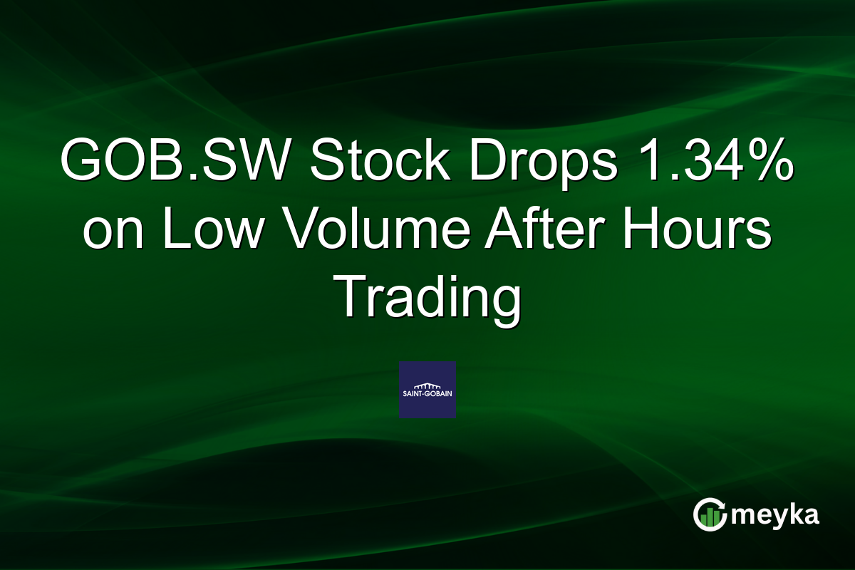 GOB.SW Stock Drops 1.34% on Low Volume After Hours Trading