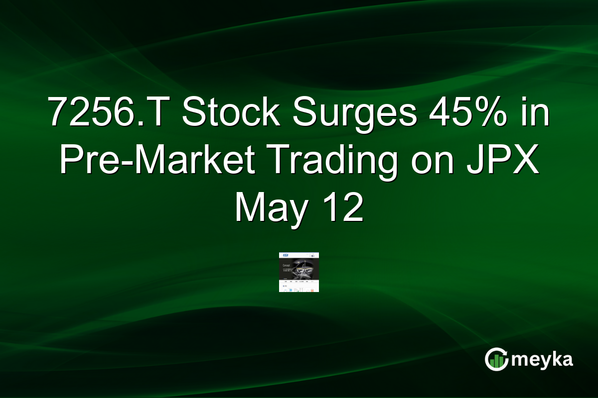 7256.T Stock Surges 45% in Pre-Market Trading on JPX May 12