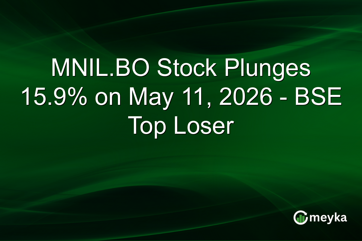 MNIL.BO Stock Plunges 15.9% on May 11, 2026 – BSE Top Loser