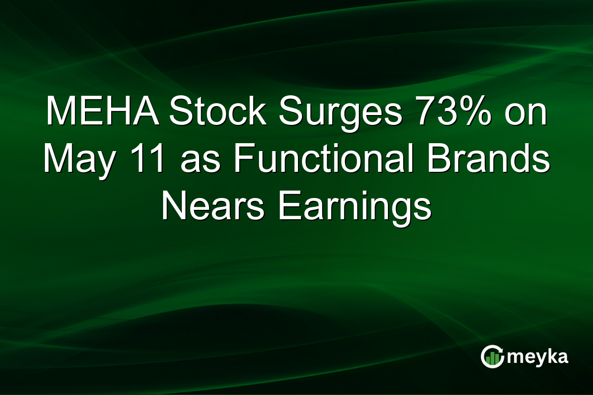 MEHA Stock Surges 73% on May 11 as Functional Brands Nears Earnings