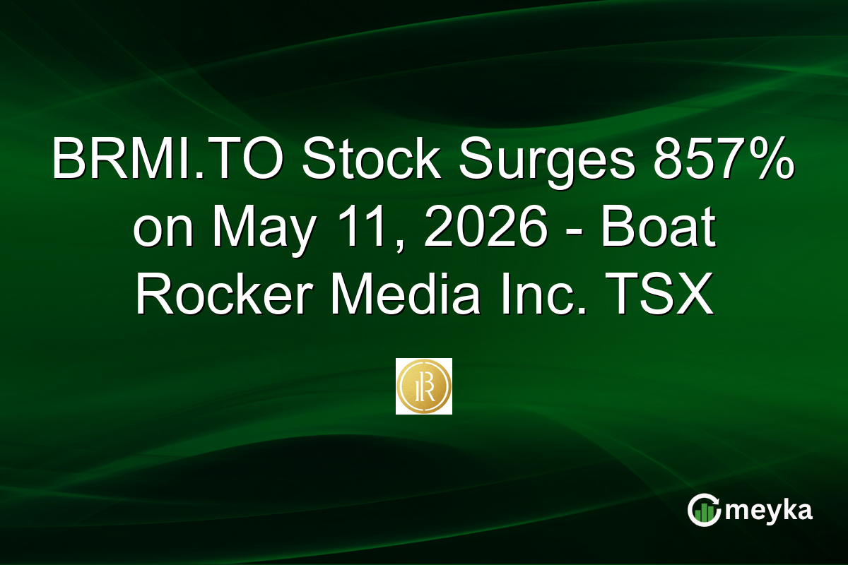 BRMI.TO Stock Surges 857% on May 11, 2026 – Boat Rocker Media Inc. TSX
