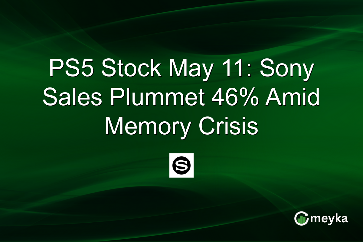 PS5 Stock May 11: Sony Sales Plummet 46% Amid Memory Crisis
