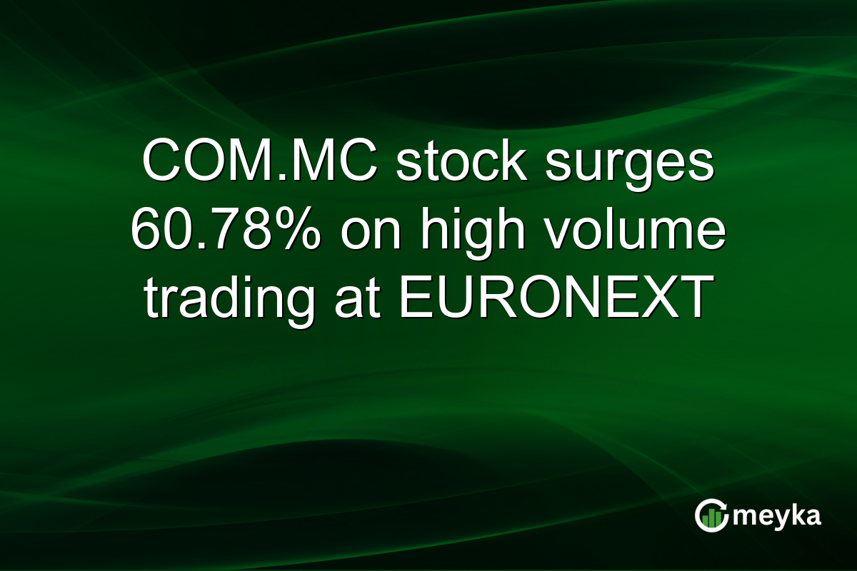 COM.MC stock surges 60.78% on high volume trading at EURONEXT