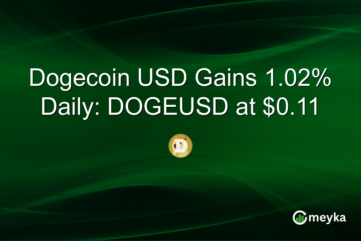 Dogecoin USD Gains 1.02% Daily: DOGEUSD at $0.11