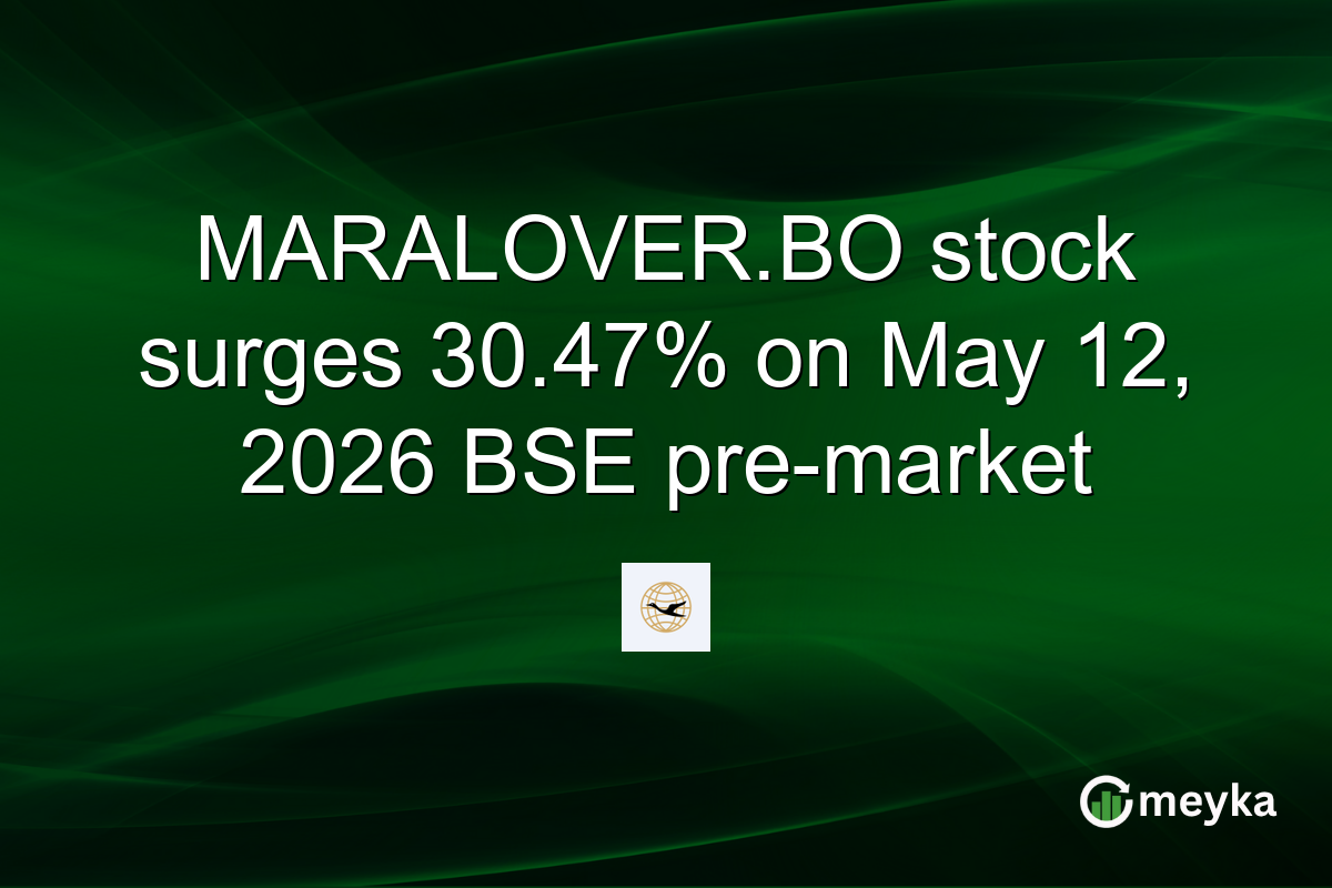 MARALOVER.BO stock surges 30.47% on May 12, 2026 BSE pre-market