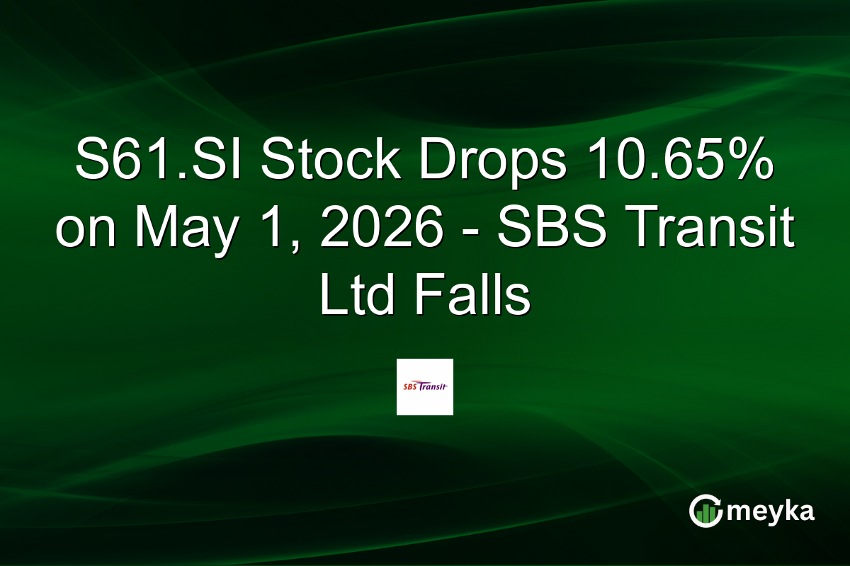 S61.SI Stock Drops 10.65% on May 1, 2026 – SBS Transit Ltd Falls