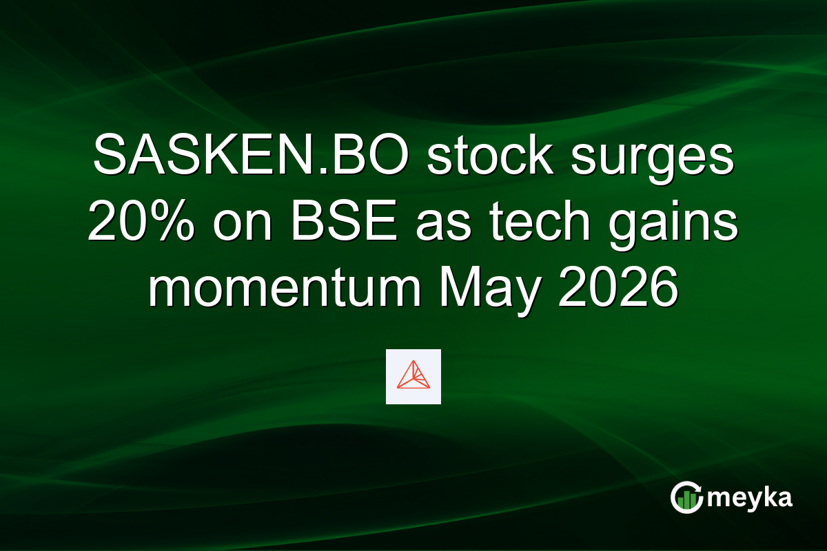 SASKEN.BO stock surges 20% on BSE as tech gains momentum May 2026