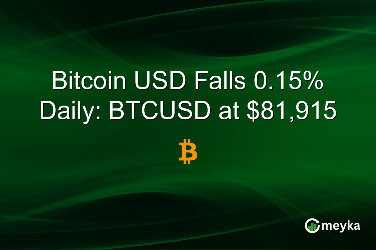 Bitcoin USD Falls 0.15% Daily: BTCUSD at $81,915