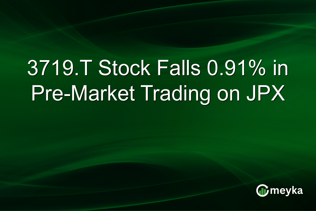 3719.T Stock Falls 0.91% in Pre-Market Trading on JPX