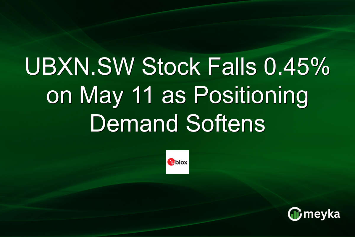 UBXN.SW Stock Falls 0.45% on May 11 as Positioning Demand Softens