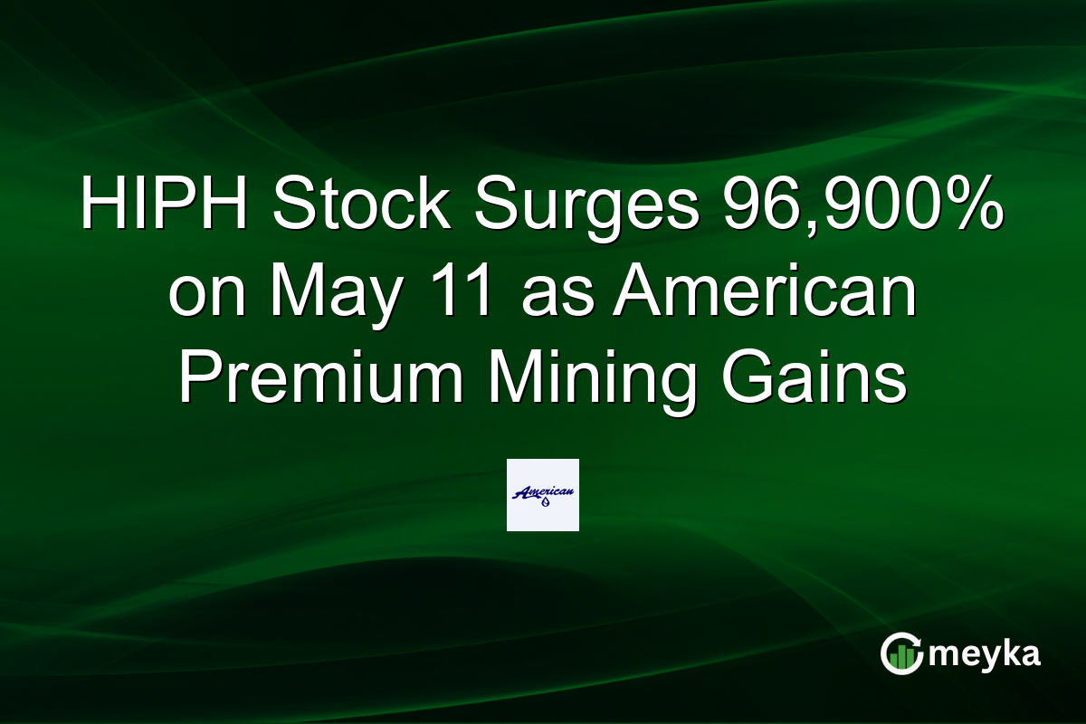 HIPH Stock Surges 96,900% on May 11 as American Premium Mining Gains