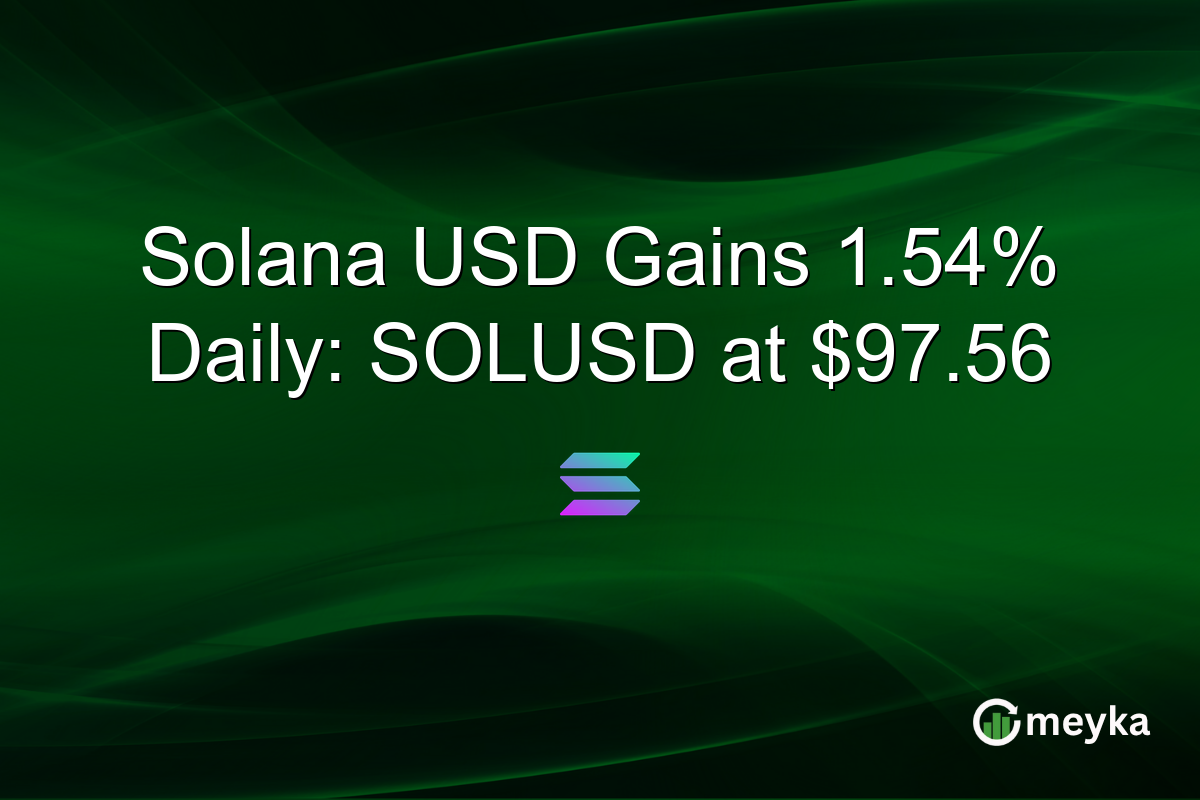 Solana USD Gains 1.54% Daily: SOLUSD at $97.56