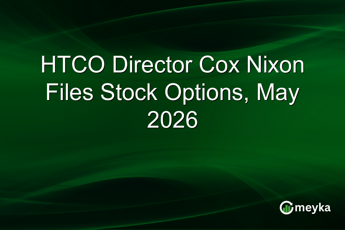 HTCO Director Cox Nixon Files Stock Options, May 2026