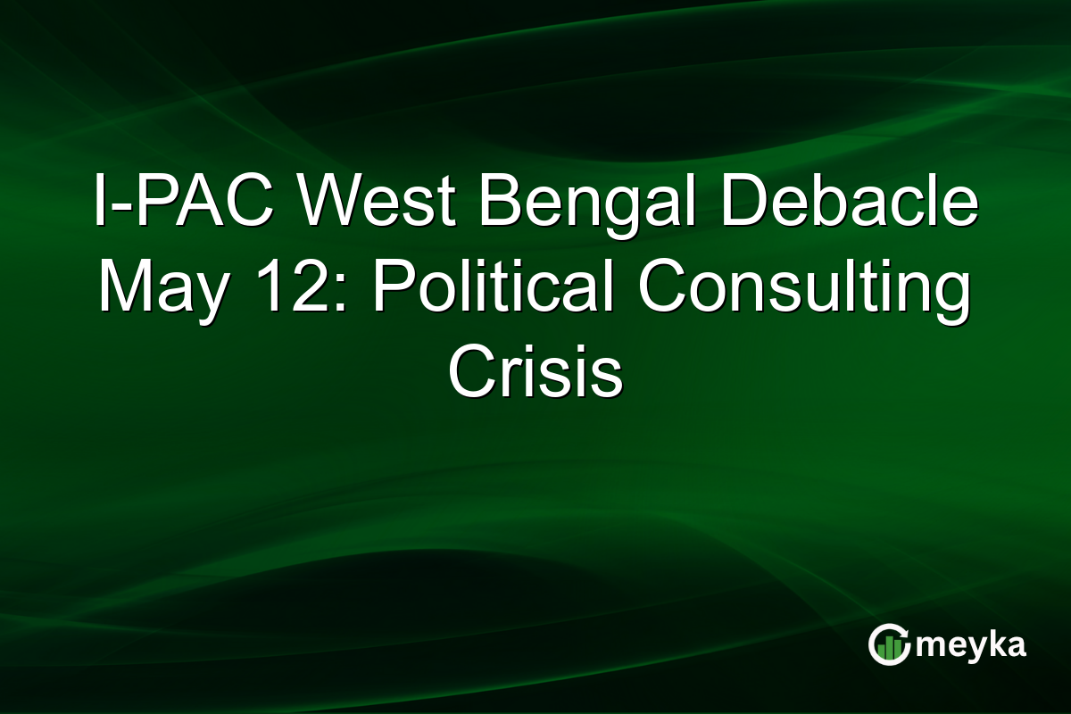 I-PAC West Bengal Debacle May 12: Political Consulting Crisis
