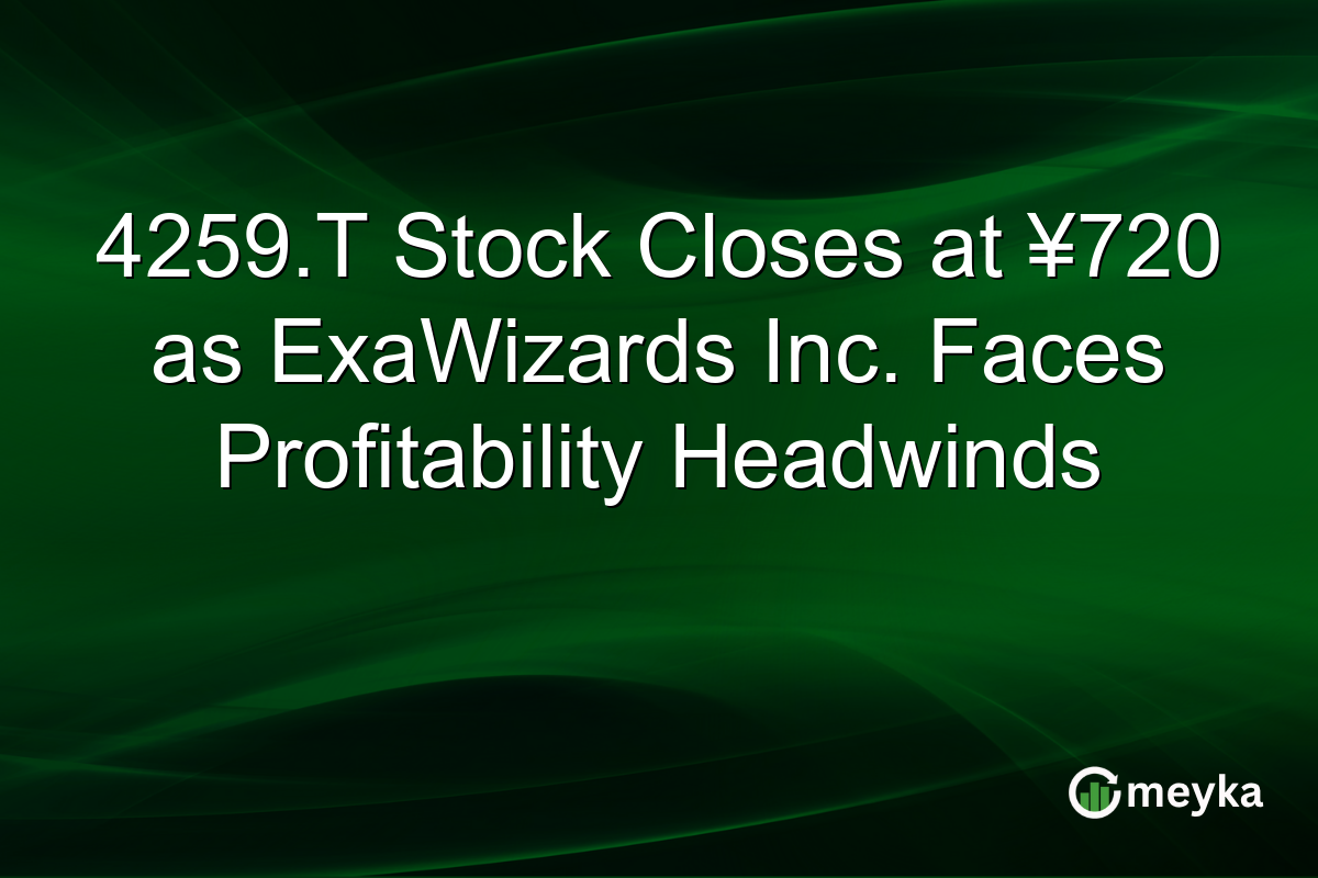 4259.T Stock Closes at ¥720 as ExaWizards Inc. Faces Profitability Headwinds