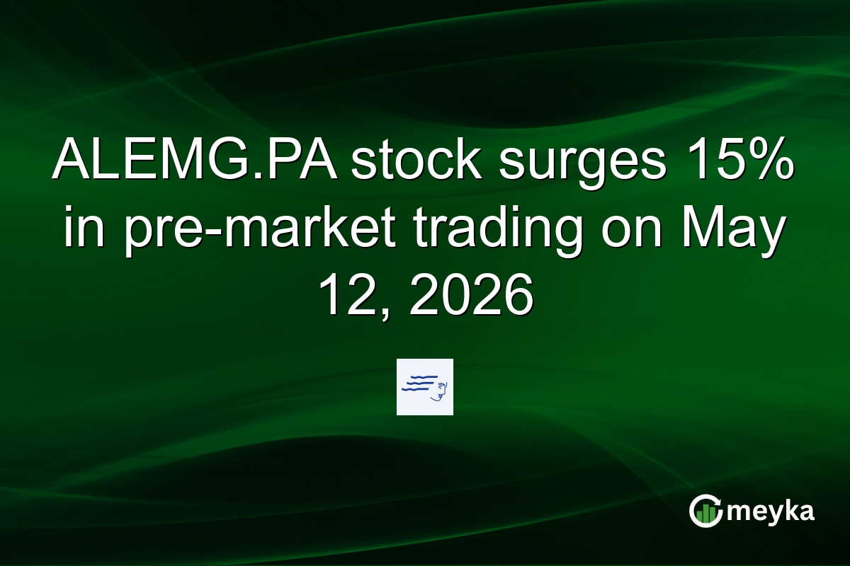 ALEMG.PA stock surges 15% in pre-market trading on May 12, 2026
