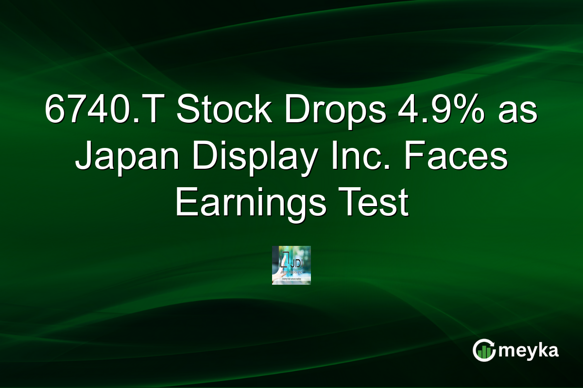 6740.T Stock Drops 4.9% as Japan Display Inc. Faces Earnings Test