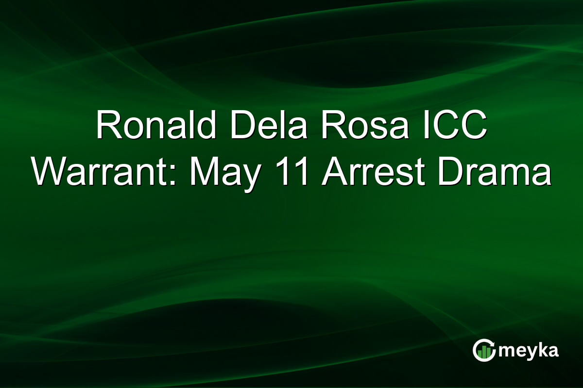 Ronald Dela Rosa ICC Warrant: May 11 Arrest Drama