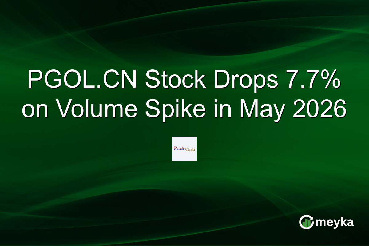 PGOL.CN Stock Drops 7.7% on Volume Spike in May 2026