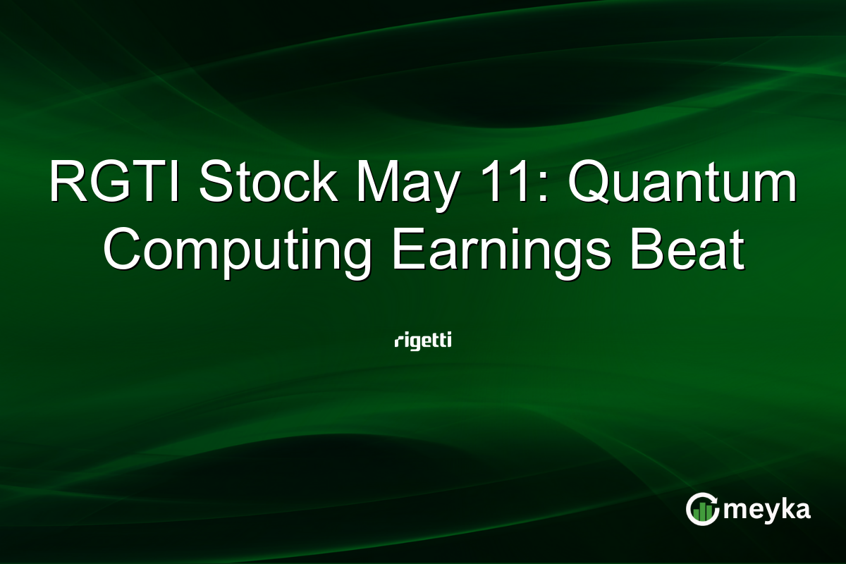 RGTI Stock May 11: Quantum Computing Earnings Beat