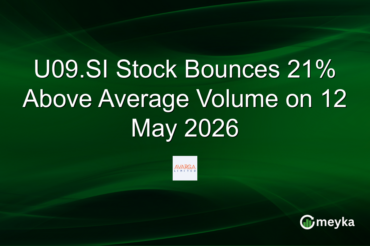 U09.SI Stock Bounces 21% Above Average Volume on 12 May 2026
