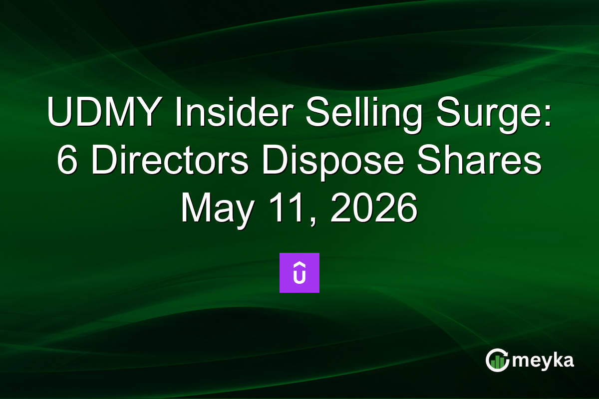 UDMY Insider Selling Surge: 6 Directors Dispose Shares May 11, 2026