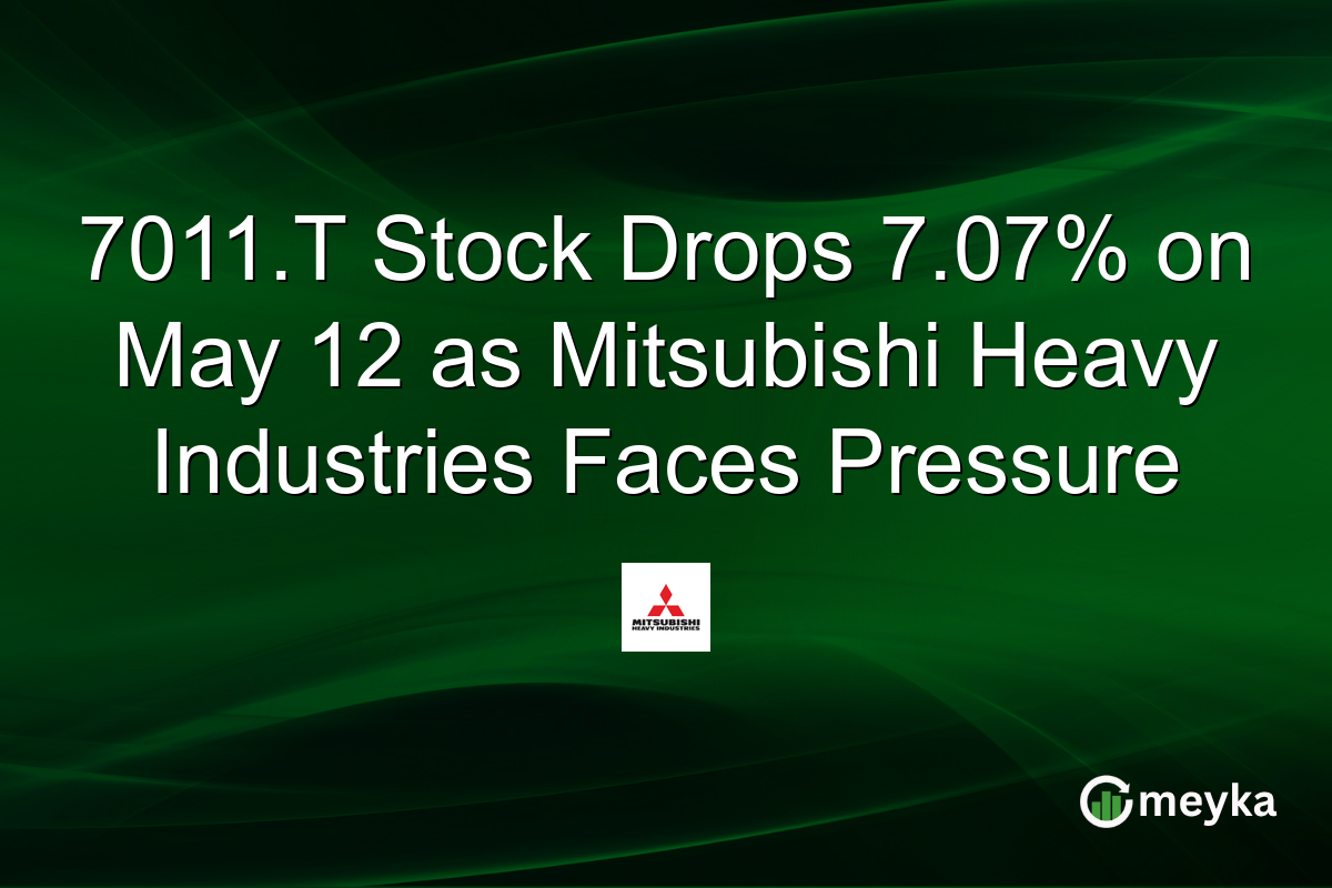 7011.T Stock Drops 7.07% on May 12 as Mitsubishi Heavy Industries Faces Pressure