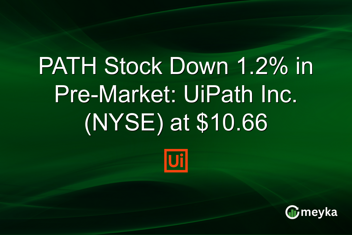PATH Stock Down 1.2% in Pre-Market: UiPath Inc. (NYSE) at $10.66