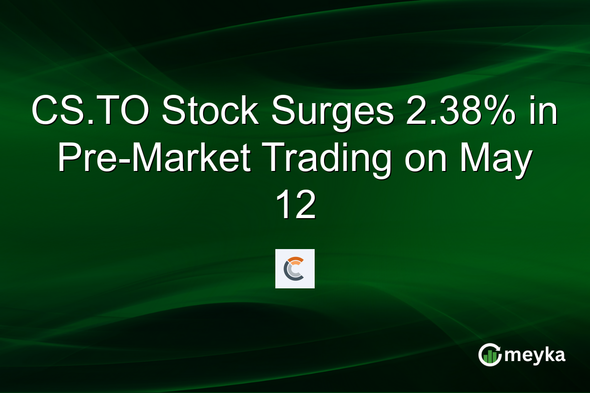 CS.TO Stock Surges 2.38% in Pre-Market Trading on May 12
