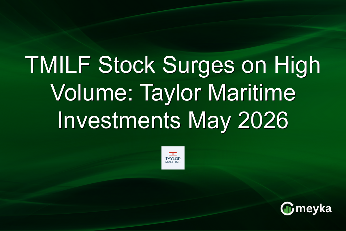 TMILF Stock Surges on High Volume: Taylor Maritime Investments May 2026