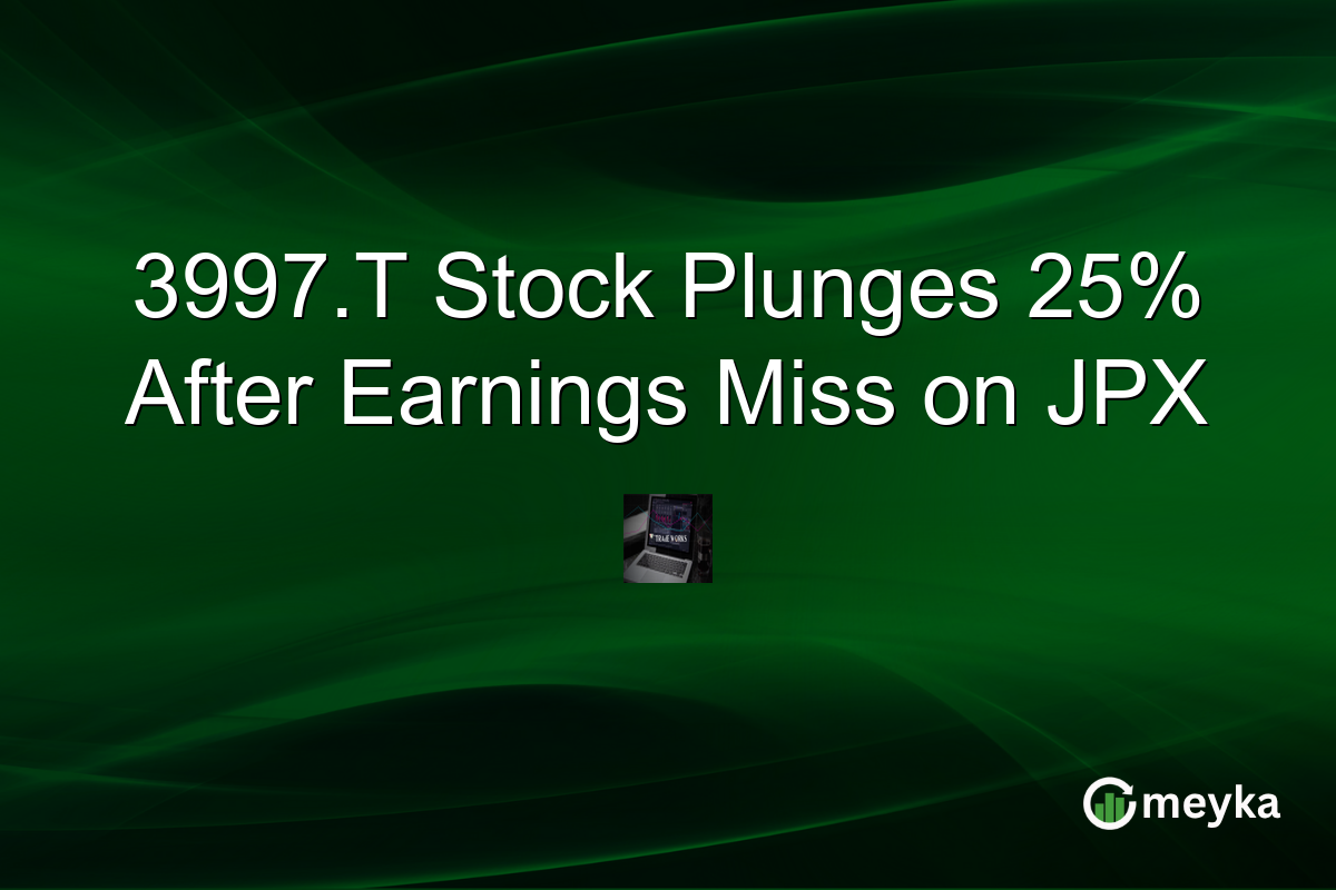 3997.T Stock Plunges 25% After Earnings Miss on JPX
