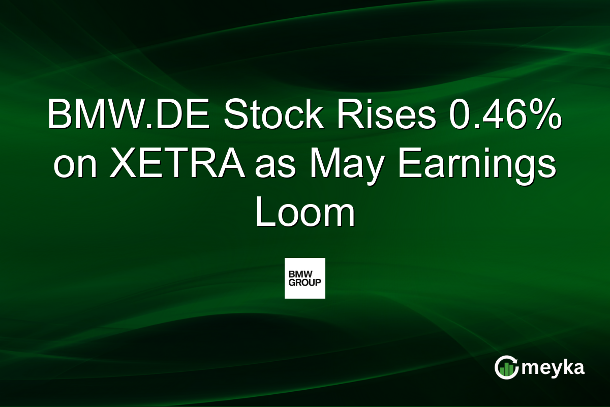BMW.DE Stock Rises 0.46% on XETRA as May Earnings Loom