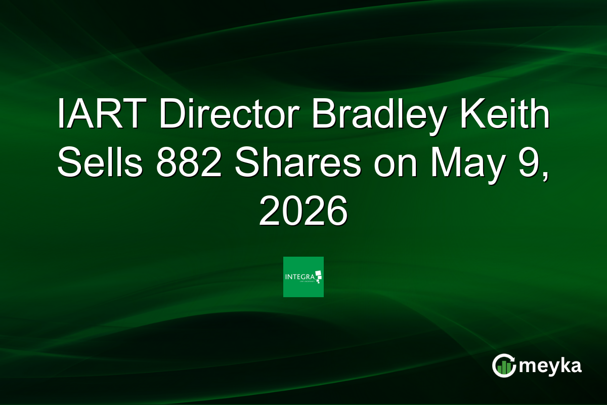 IART Director Bradley Keith Sells 882 Shares on May 9, 2026