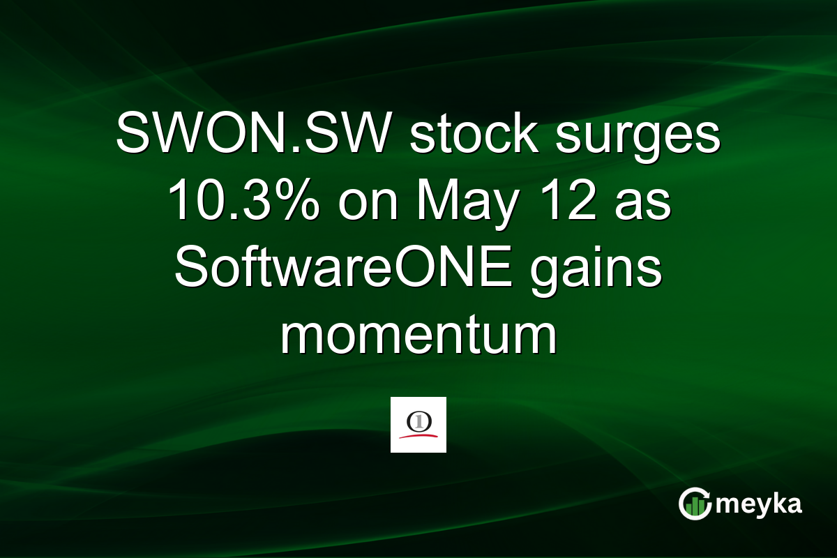SWON.SW stock surges 10.3% on May 12 as SoftwareONE gains momentum