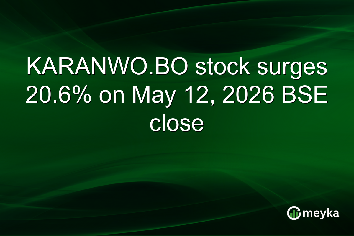 KARANWO.BO stock surges 20.6% on May 12, 2026 BSE close