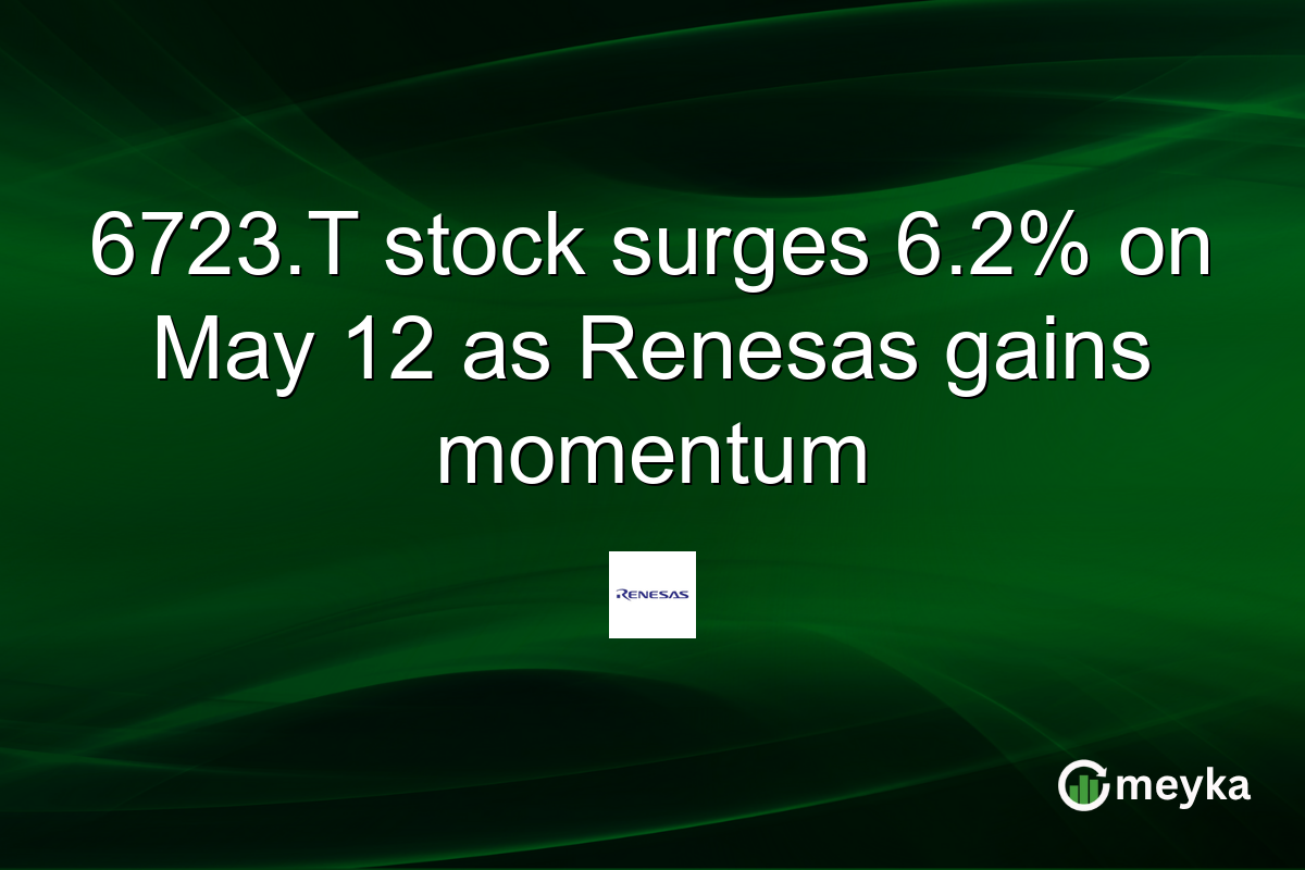 6723.T stock surges 6.2% on May 12 as Renesas gains momentum