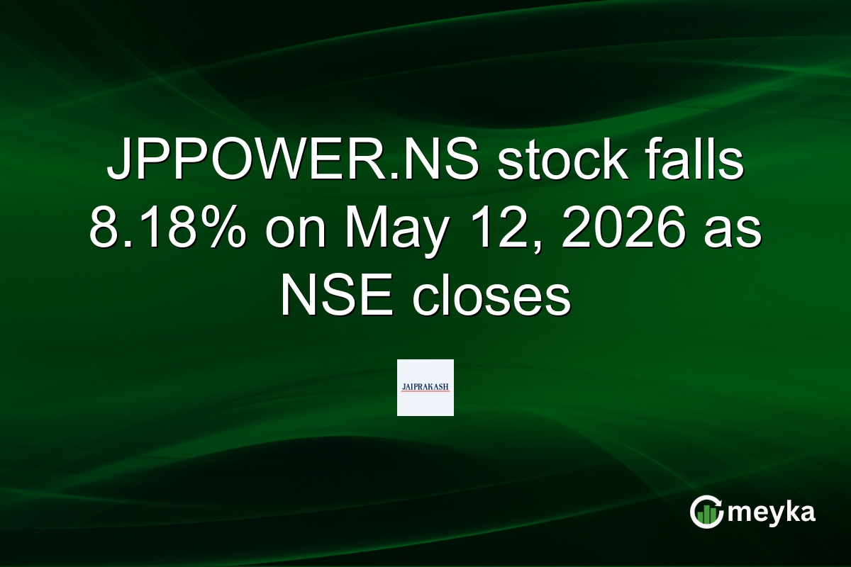 JPPOWER.NS stock falls 8.18% on May 12, 2026 as NSE closes