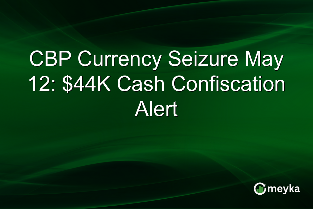 CBP Currency Seizure May 12: $44K Cash Confiscation Alert