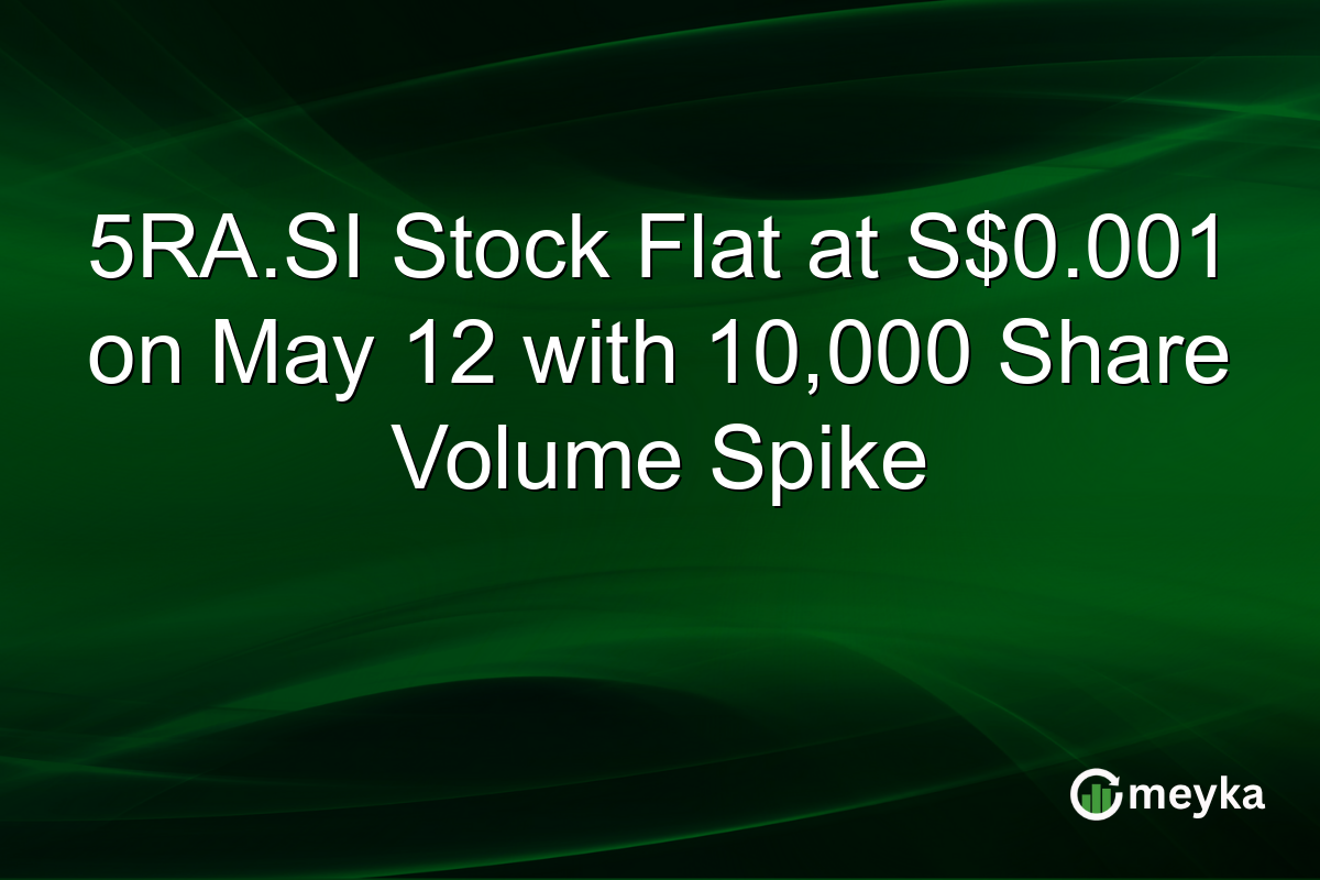 5RA.SI Stock Flat at S$0.001 on May 12 with 10,000 Share Volume Spike
