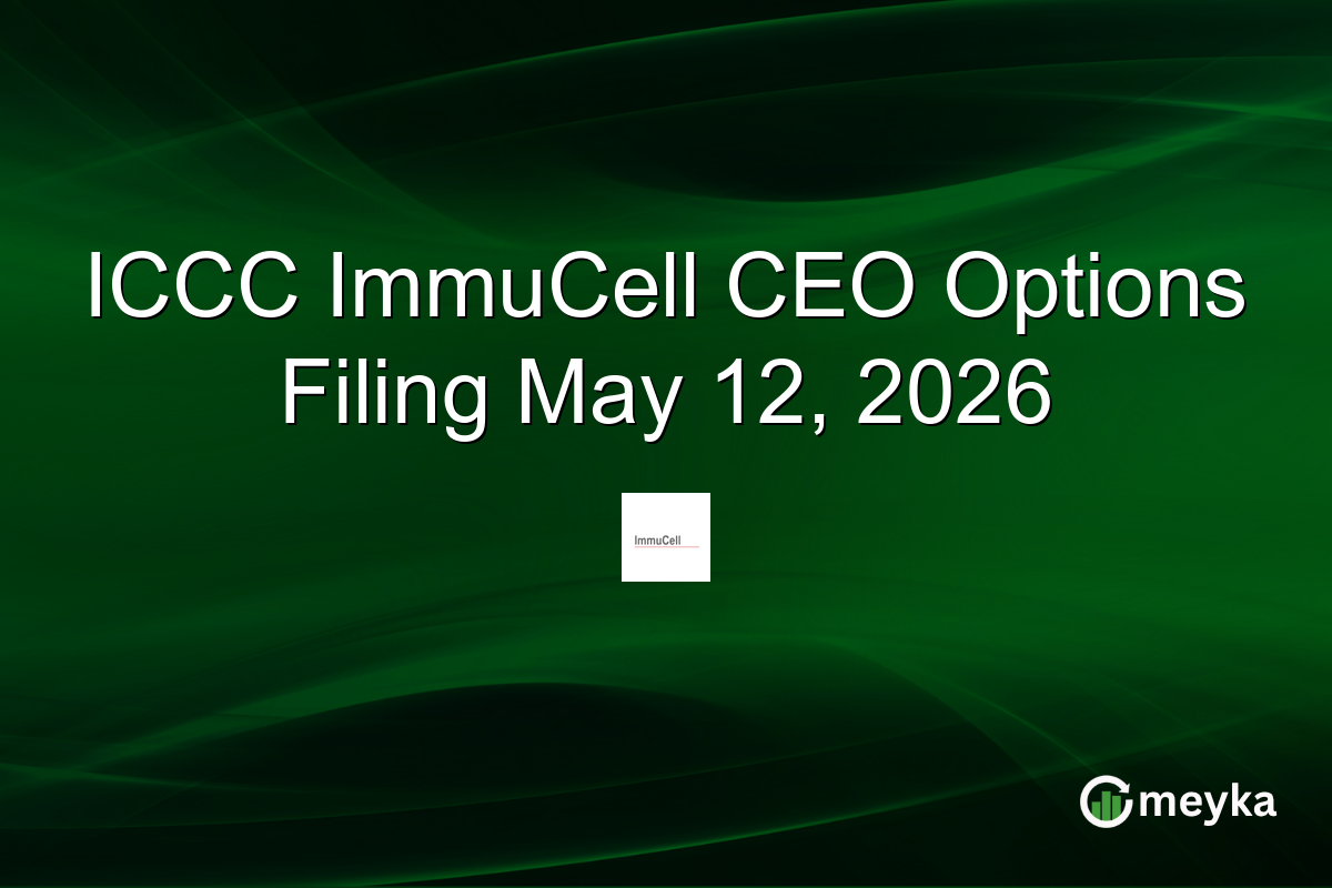ICCC ImmuCell CEO Options Filing May 12, 2026