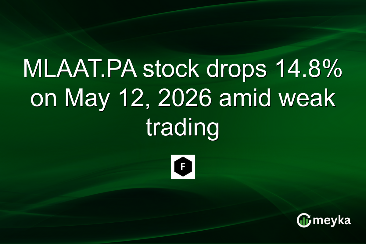 MLAAT.PA stock drops 14.8% on May 12, 2026 amid weak trading