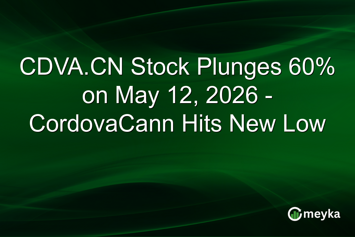 CDVA.CN Stock Plunges 60% on May 12, 2026 – CordovaCann Hits New Low