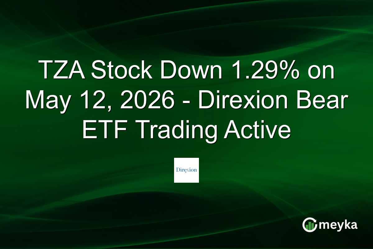 TZA Stock Down 1.29% on May 12, 2026 – Direxion Bear ETF Trading Active
